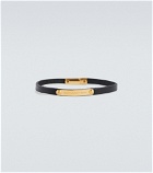 Saint Laurent - Logo-plaque leather bracelet