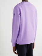 Moncler Genius - 2 Moncler 1952 Logo-Flocked Cotton-Jersey Sweatshirt - Purple