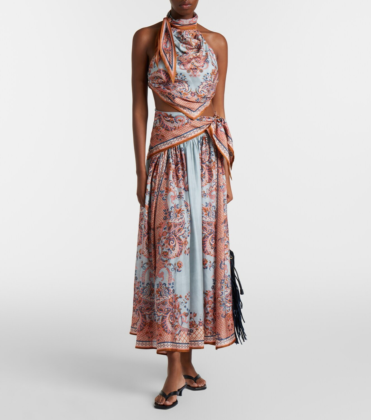 Zimmermann Aster floral silk maxi skirt
