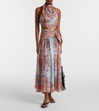 Zimmermann Aster floral silk maxi skirt