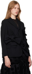 Comme des Garçons Black Wool Gabardine Medium Blazer