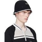 Casablanca Black Warp Logo Crochet Bucket Hat