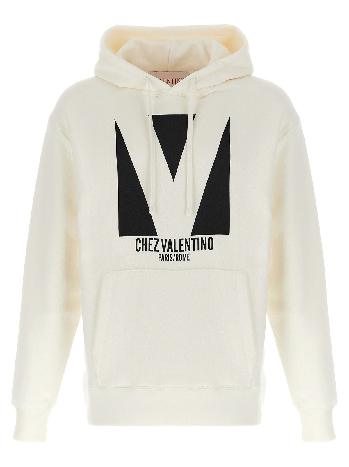 パーカー・フーディ VALENTINO GARAVANI FELPA IN JERSEY STAMPA CHEZ VALENTINO VALENTINO GARAVANI chez valentino oversized hoodie White
