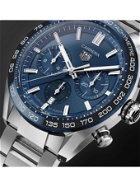 TAG Heuer - Carrera Automatic Chronograph 44mm Stainless Steel Watch, Ref. No. CBN2A1A.BA643 - Blue