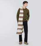 Acne Studios Striped alpaca, wool, and mohair-blend scarf