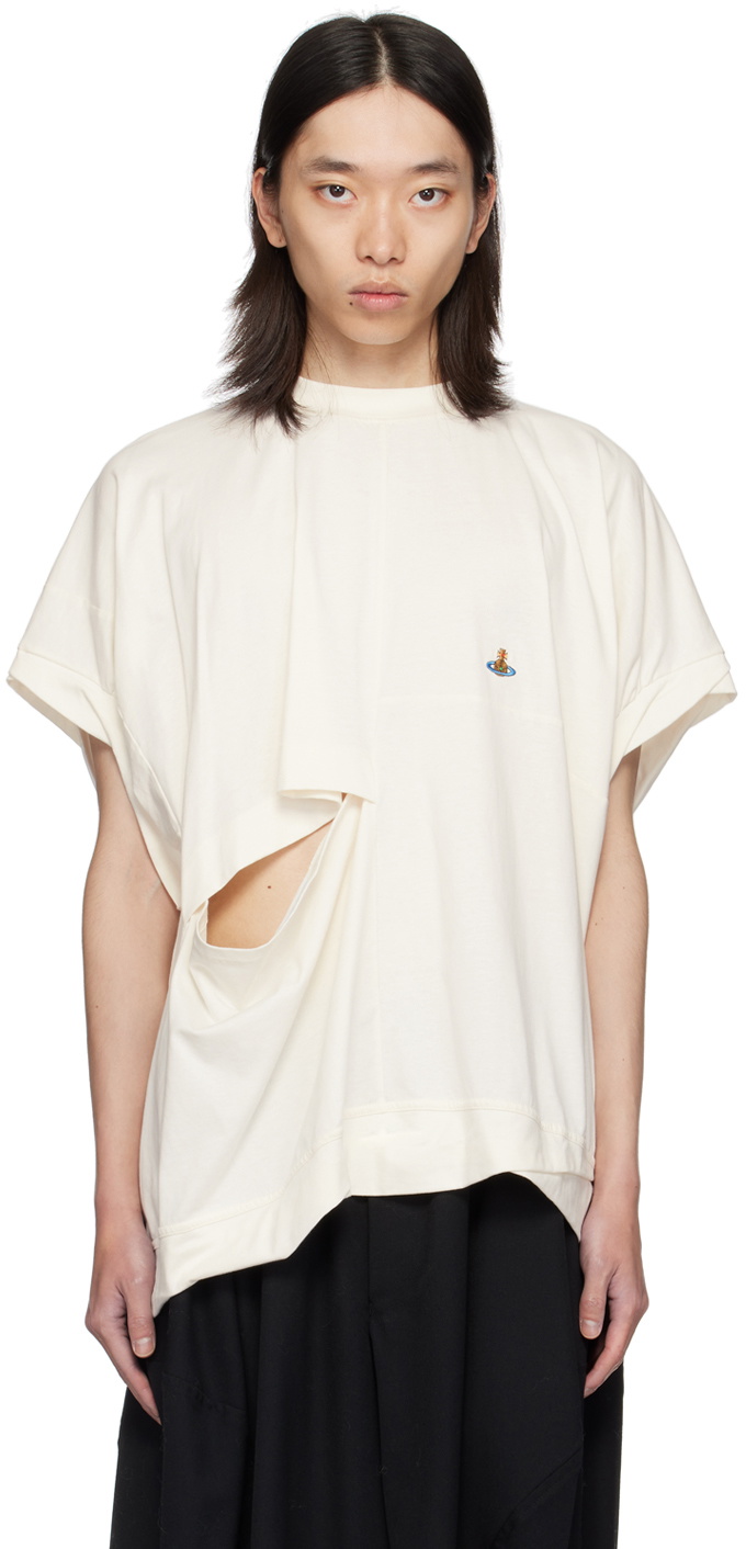 ★Vivienne Westwood★ 25SS Vivienne Westwood Sleeveless T-sh Vivienne Westwood Off-White Twisted Sleeveless Dolly T-Shirt