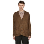 Brioni Brown Mohair Cardigan