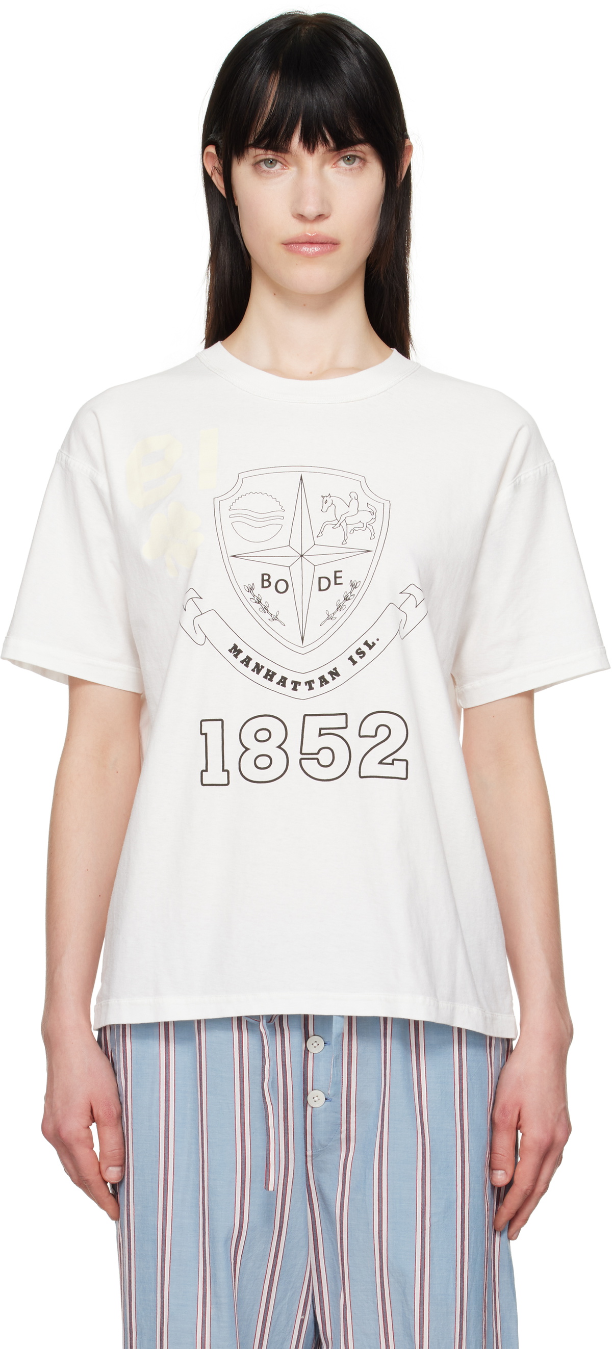 Bode White Landmark T-Shirt Bode
