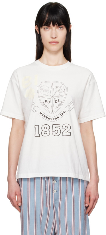 Photo: Bode White Crest Reversible T-shirt