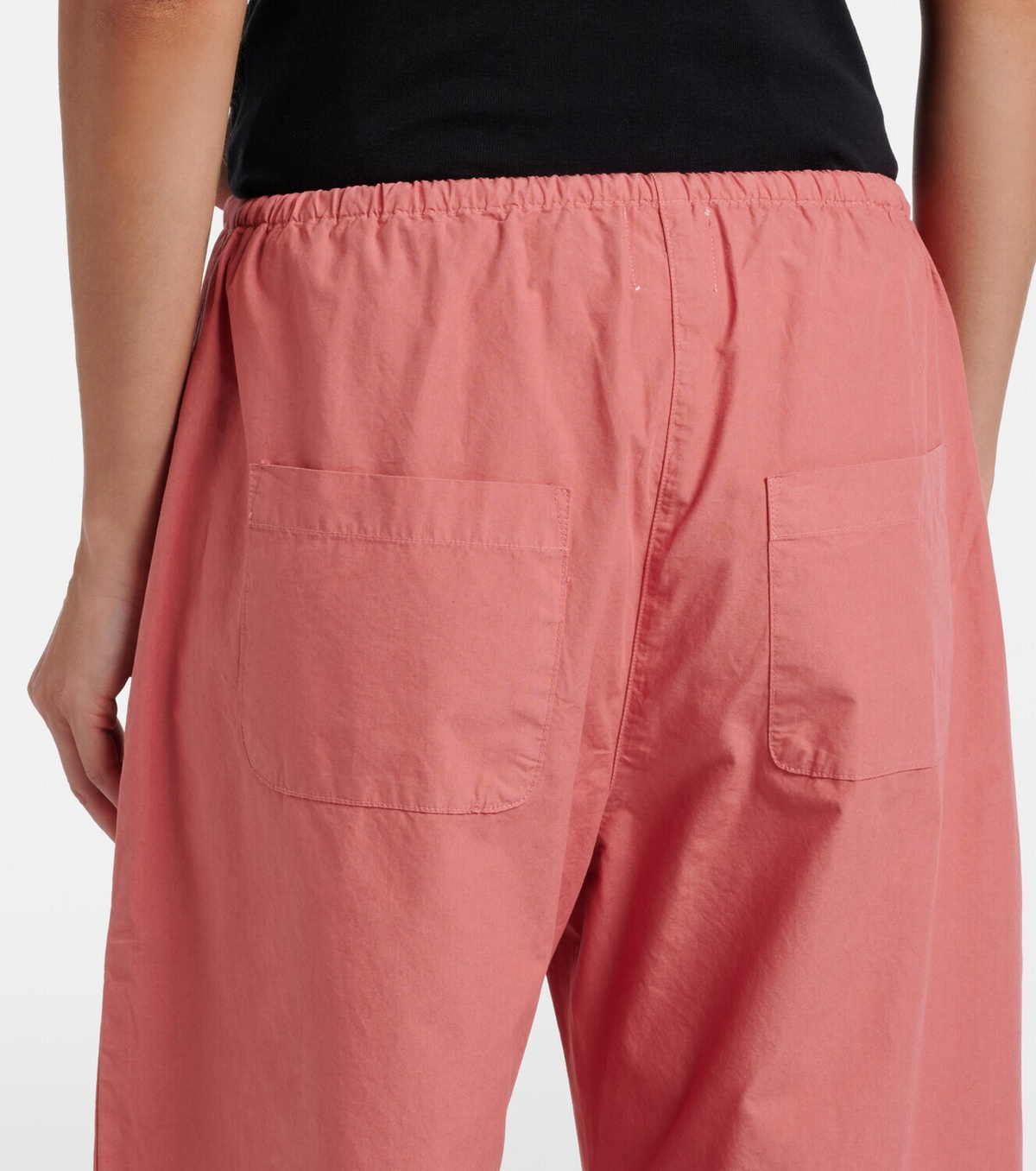 Leset Kyoto cropped cotton wide-leg pants