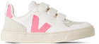 Veja Kids White & Pink V-10 Sneakers