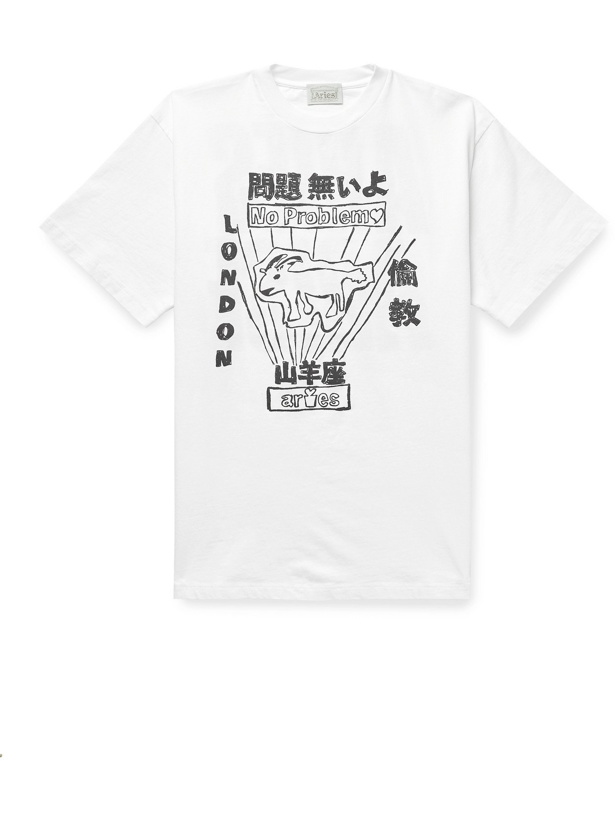 Photo: ARIES - Oversized Printed Cotton-Jersey T-Shirt - White - S