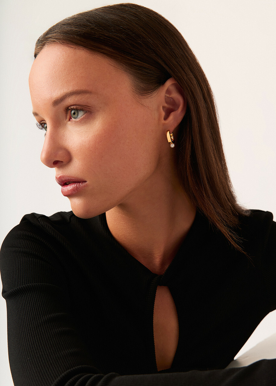 Missoma Button Pearl 18kt Gold-plated Stud Earrings - One Size