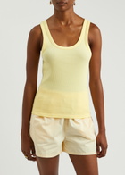 Colorful Standard Ribbed Stretch-cotton Tank Yellow