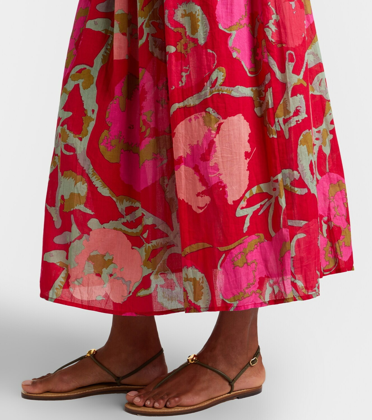 Velvet Cosima floral cotton midi dress