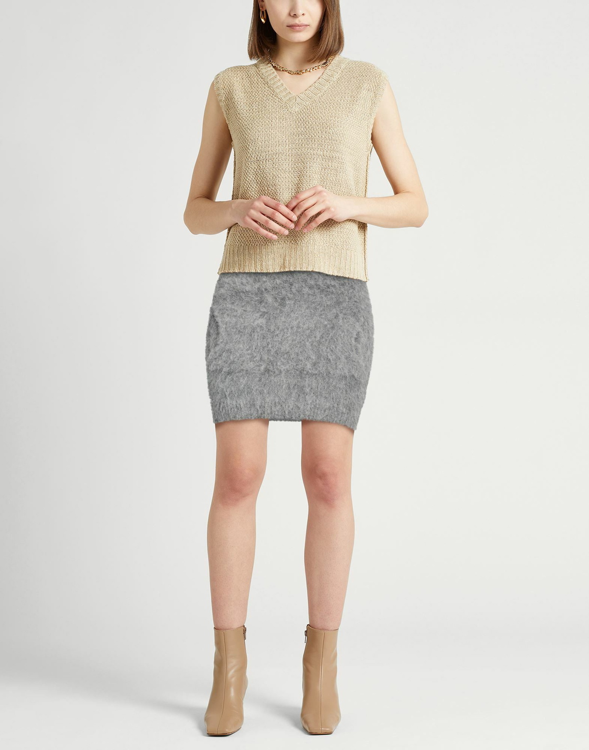 Jucca Womens Mini skirt in Grey