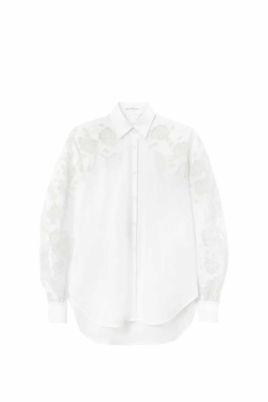 Photo: Ermanno Scervino White Shirt With Puff Sleeves And Rebrodé Lace