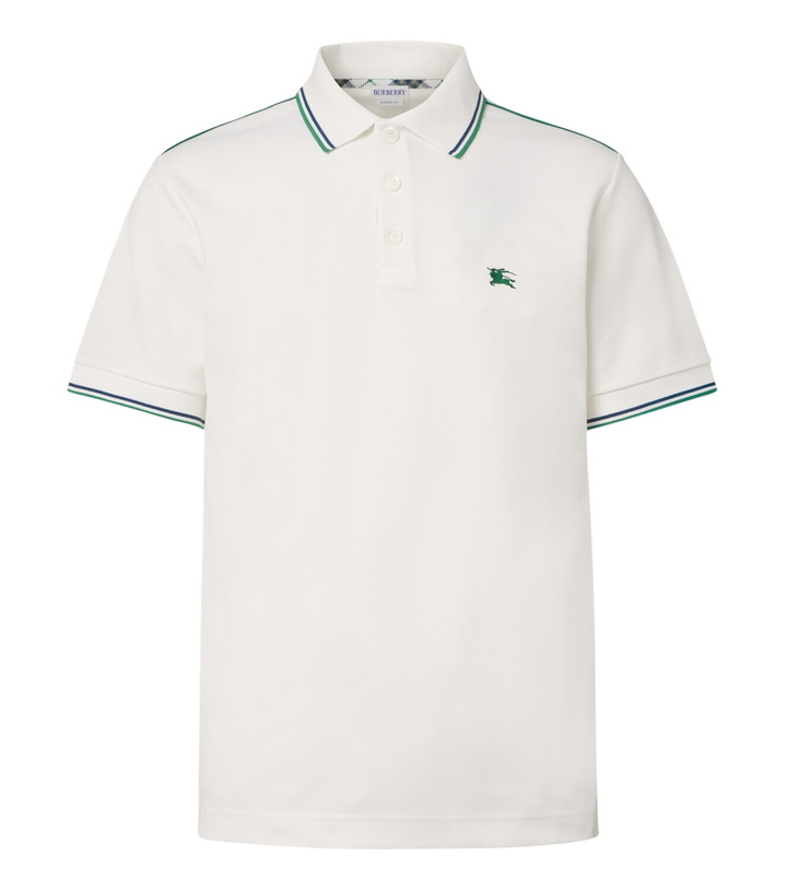Photo: Burberry EKD cotton-blend piqué polo shirt