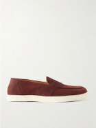 George Cleverley - Joey Nubuck Penny Loafers - Brown