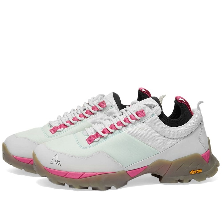 Photo: ROA Men's Double Neal Mesh Hiking Sneakers in White/Pink