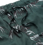 Desmond & Dempsey - Printed Organic Cotton Pyjama Trousers - Green