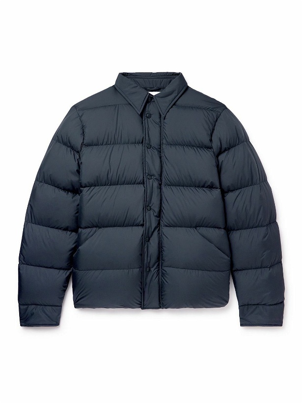 Photo: Aspesi - Quilted Shell Down Jacket - Blue