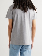 A.P.C. - Logo-Flocked Cotton-Jersey T-Shirt - Gray