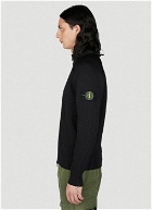 Stone Island - Compass Patch Zip Up Sweater in Black
