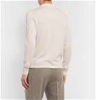 Saman Amel - Slim-Fit Cotton and Silk-Blend Polo Shirt - Neutrals