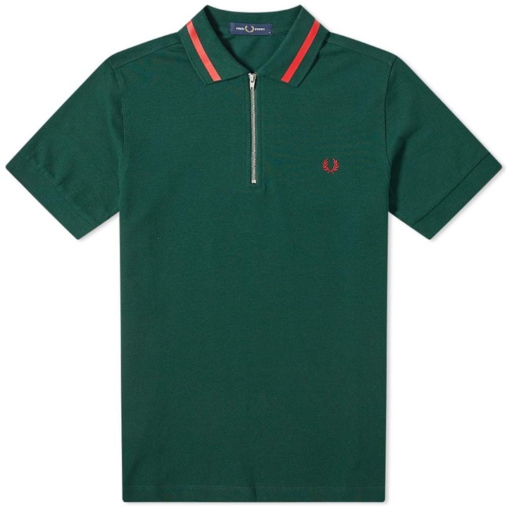 Photo: Fred Perry Authentic Zip Neck Pique Polo