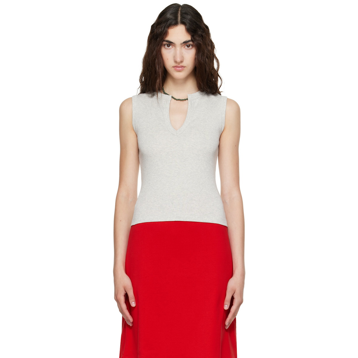 FLORE FLORE Gray Iman Tank Top