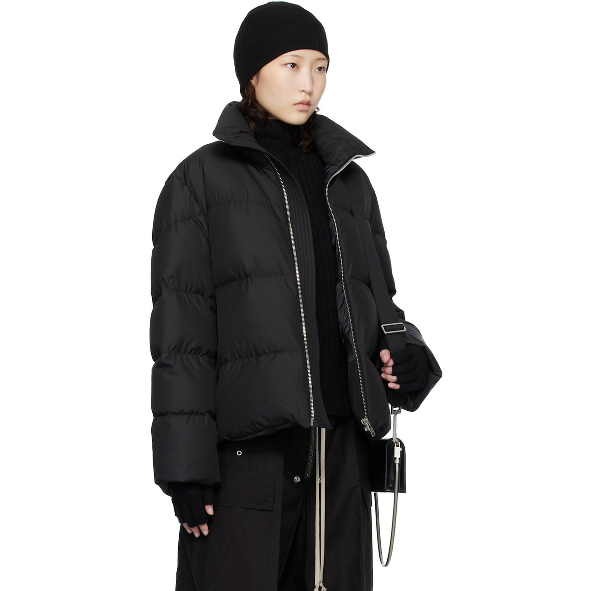 Rick Owens Moncler + Rick Owens Black Cyclopic Down Jacket