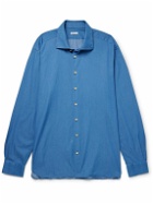 Kiton - Cotton-Chambray Shirt - Blue