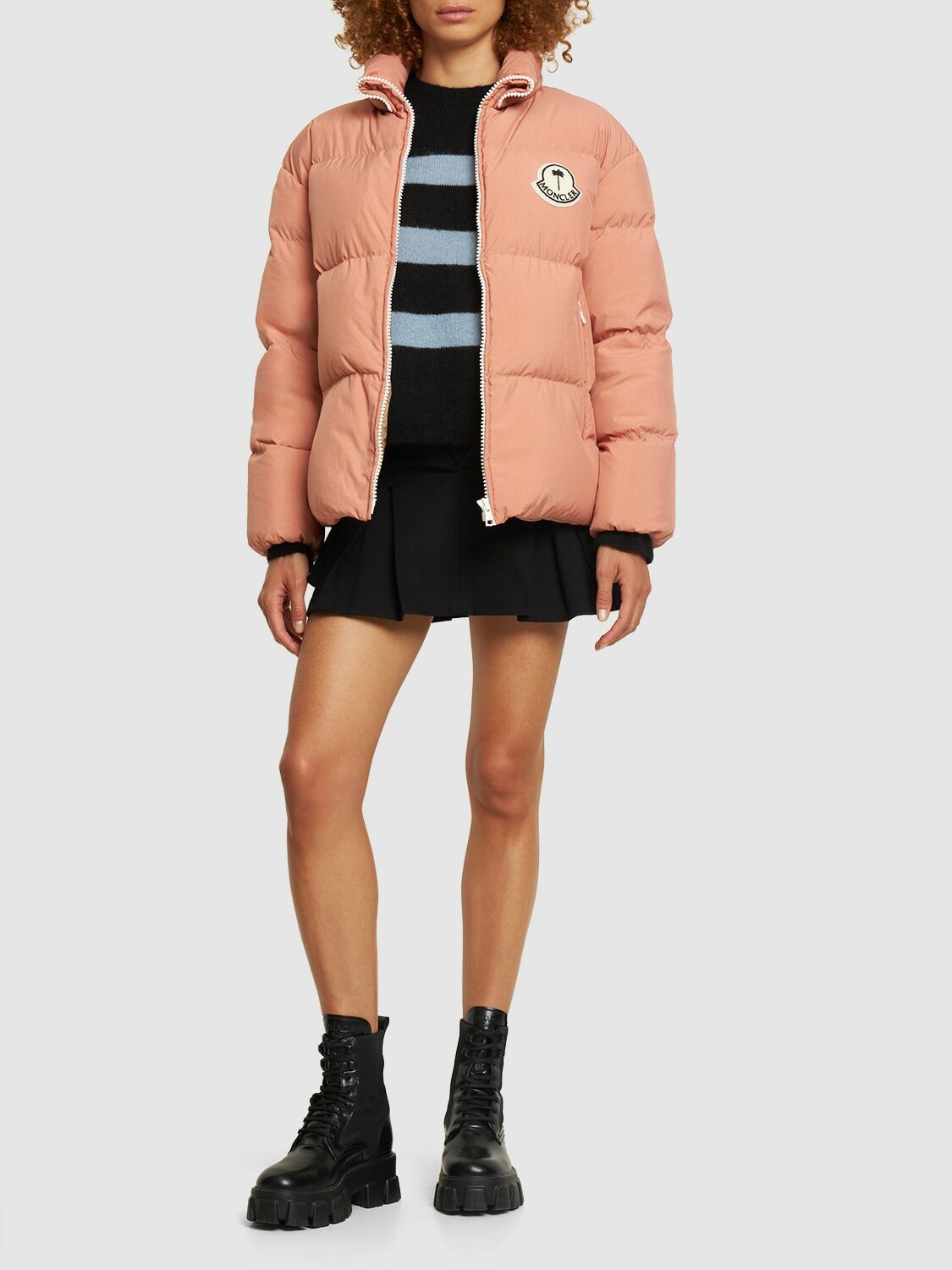 パパ父ちゃん MONCLER GENIUSPALM ANGELS Moncler Genius x Palm Angels Hoodie Sweater in Grey | FWRD