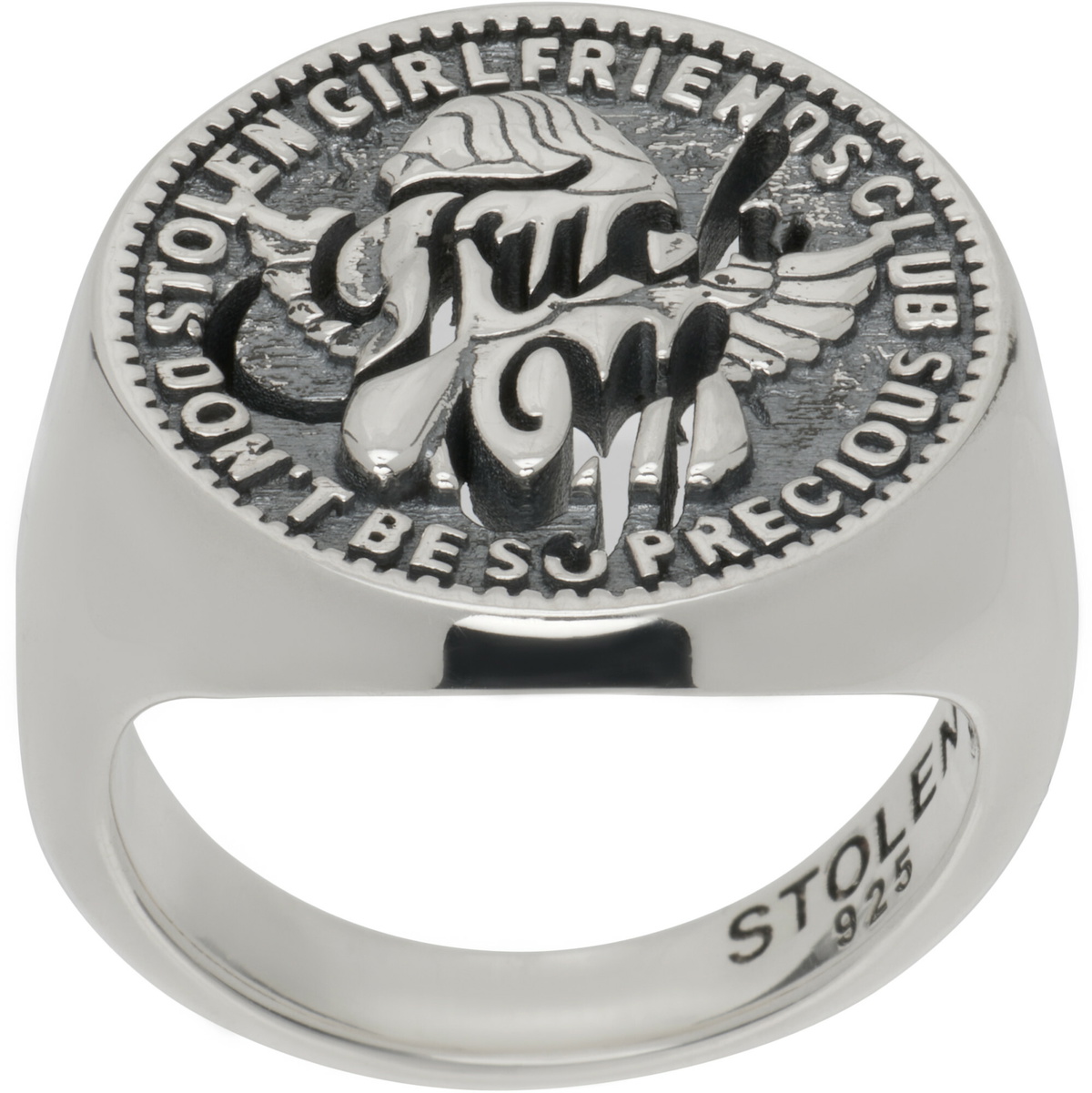 Stolen Girlfriends Club Silver Punk Orb Stacked Ring Stolen