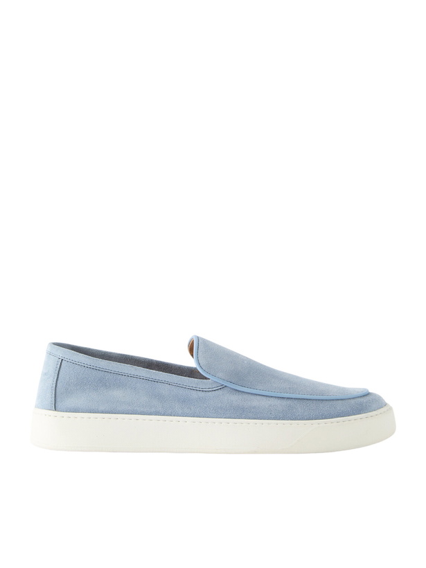 Photo: Frescobol Carioca - Vela Suede Slip-On Sneakers - Blue