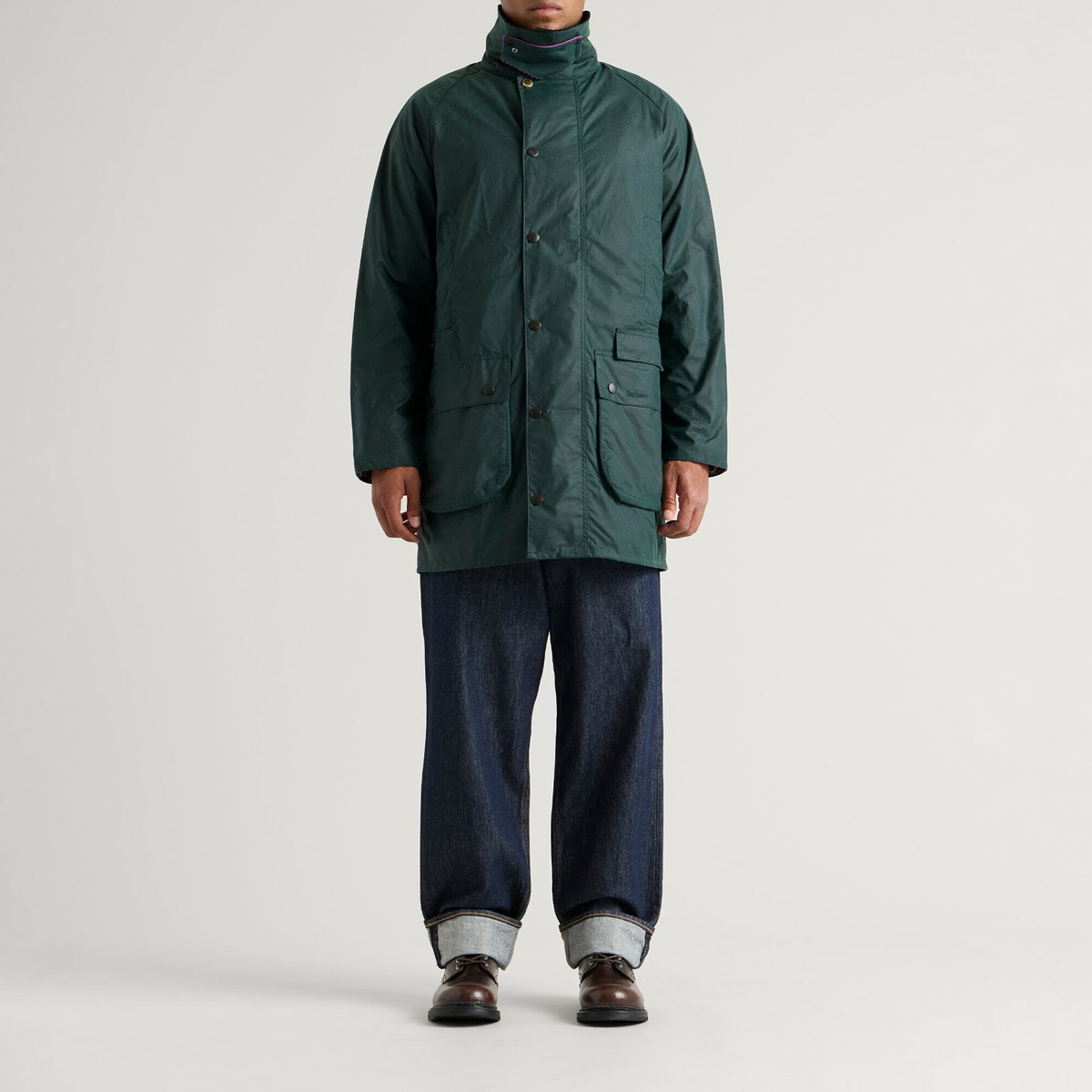 Barbour Men's x Paul Smith Gamefair Wax Jacket in Bottle Green