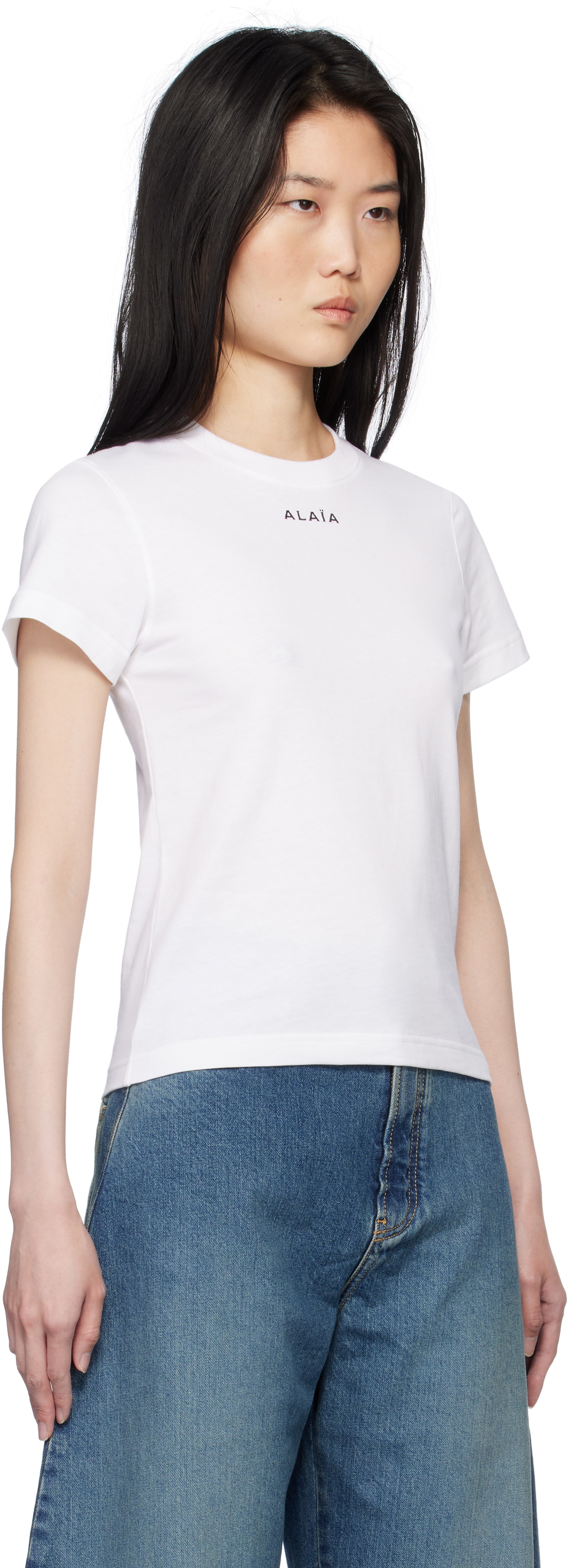 ALAÏA White Classic Cotton T-shirt ALAÏA