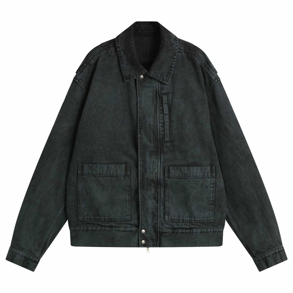 Dries Van Noten Men's Vellow Wool Bomber Jacket in Black