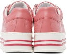 Moschino Pink Smiley Platform Sneakers