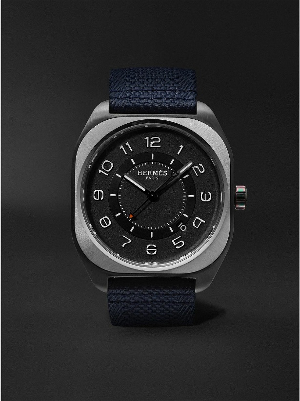Photo: Hermès Timepieces - H08 Automatic 39mm Titanium and Canvas Watch, Ref. No. 049432WW00