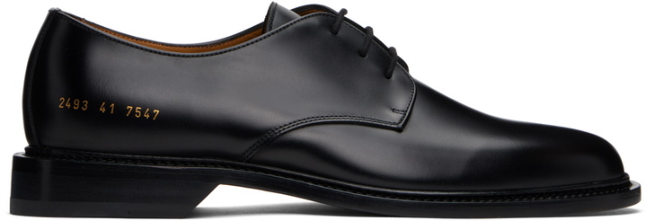 Photo: Common Projects Black Polished Leather Derbys