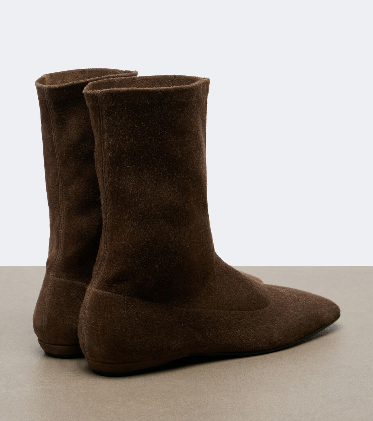 The Row Cindy suede ankle boots