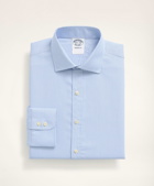 Brooks Brothers Men's x Thomas Mason Regent Regular-Fit Dress Shirt, English Collar Ground Check | Light Blue