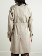 Burberry - Belted Cotton-Gabardine Trench Coat - Gray