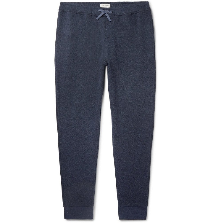 Photo: Oliver Spencer Loungewear - Ribbed Cotton-Jersey Sweatpants - Navy