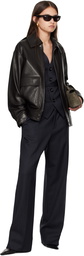 Nour Hammour Brown Drey Leather Jacket