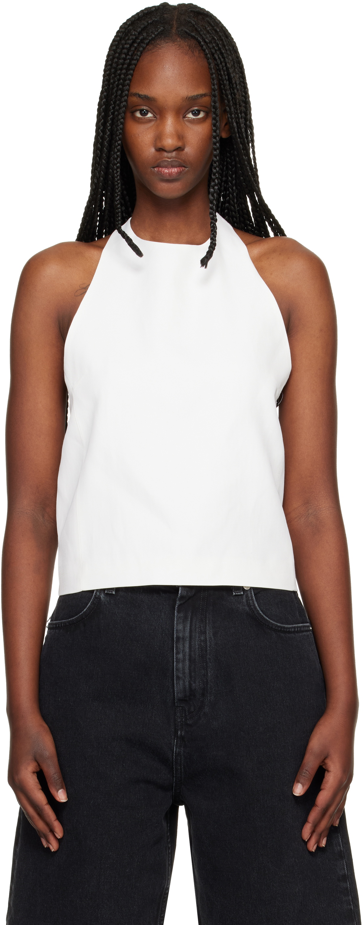 Loulou de Saison White Sami Halter Blouse