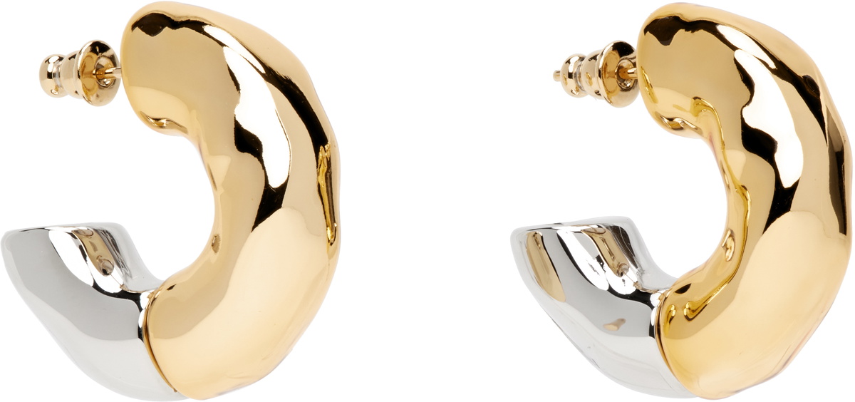 AMI Paris Brass Dune Hoop Earrings