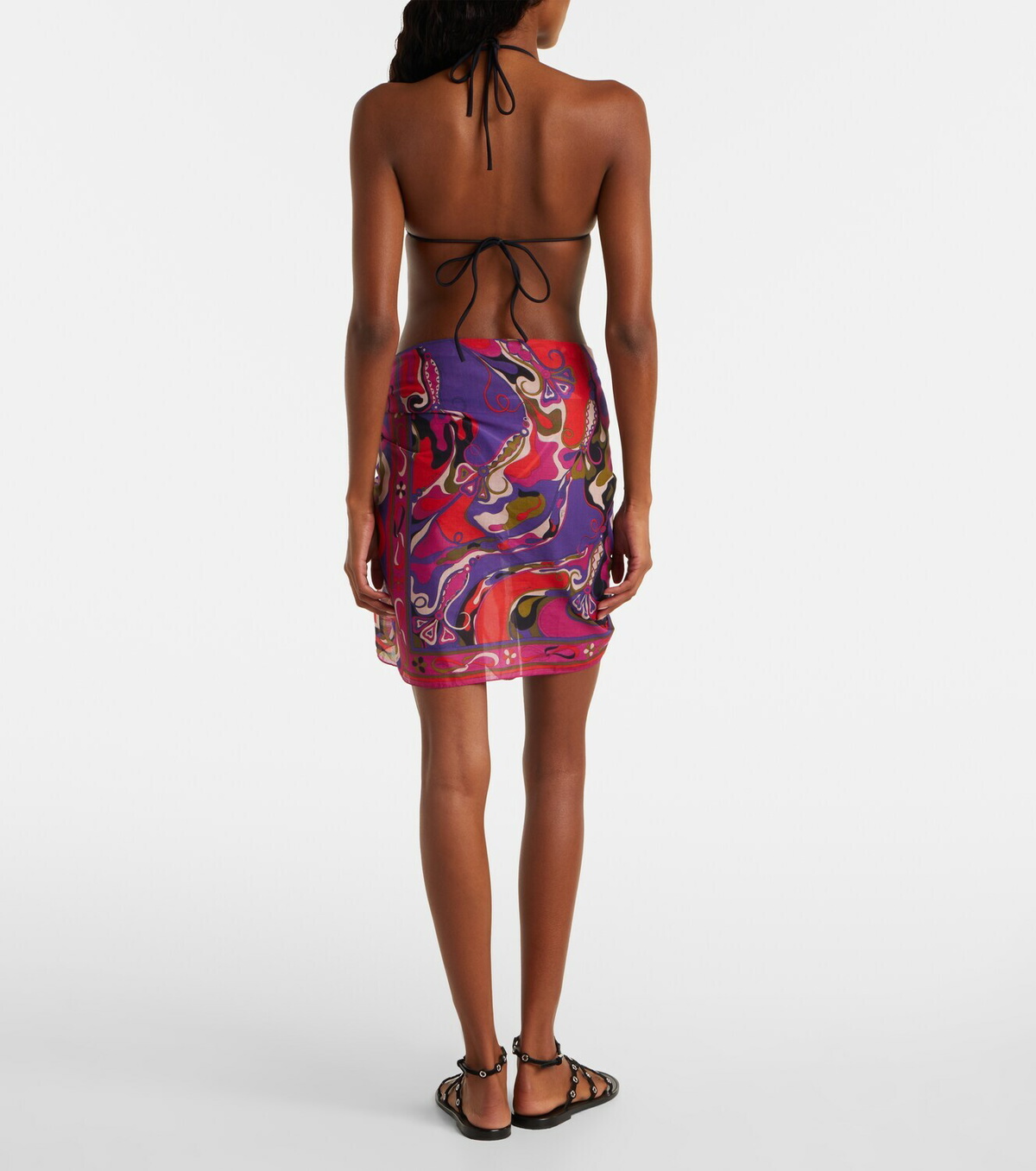 Pucci Orchidee cotton beach cover-up